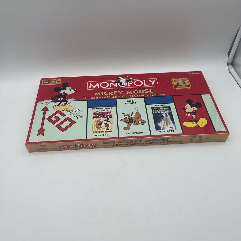 Mickey Mouse 75th Anniversary Collector's Edition Monopoly Board Game Factory Se